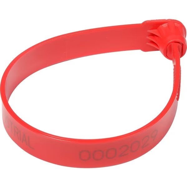 Plastic Truck Seal, 7-1/2L, 60 Lb. Break Strength, Red, 100PK, Global Industrial, Mfr#: 670477RD